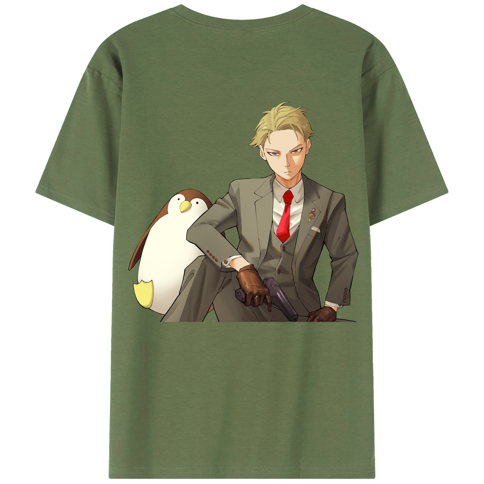 （画像用） SPY×FAMILY间谍家家酒 綿100％ メンズ半袖Tシャツ（バックプリント） 通気性